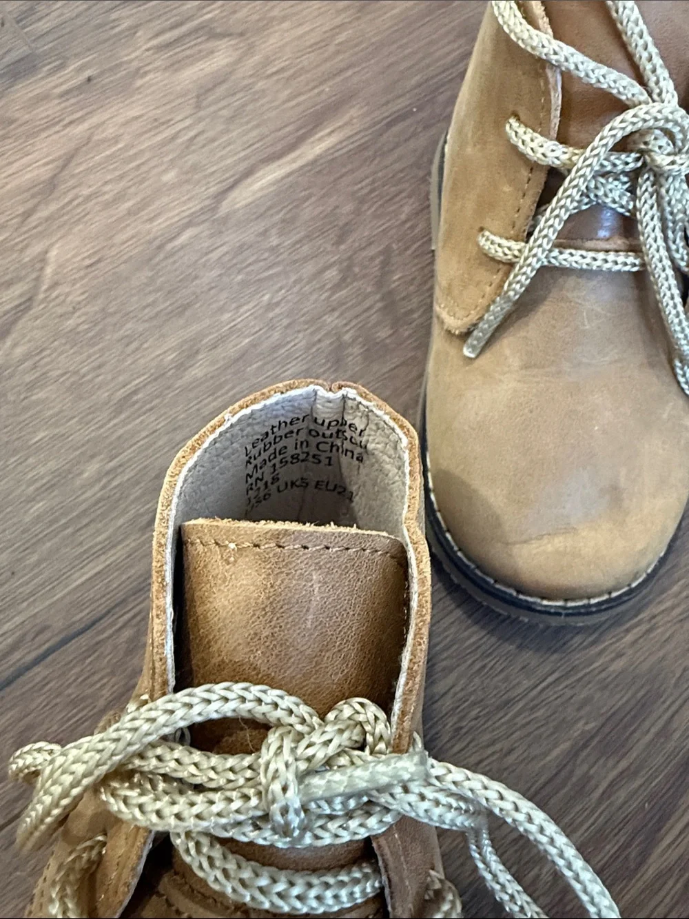 Kids Tan Lace-Up Ankle Boots - Casual Comfort